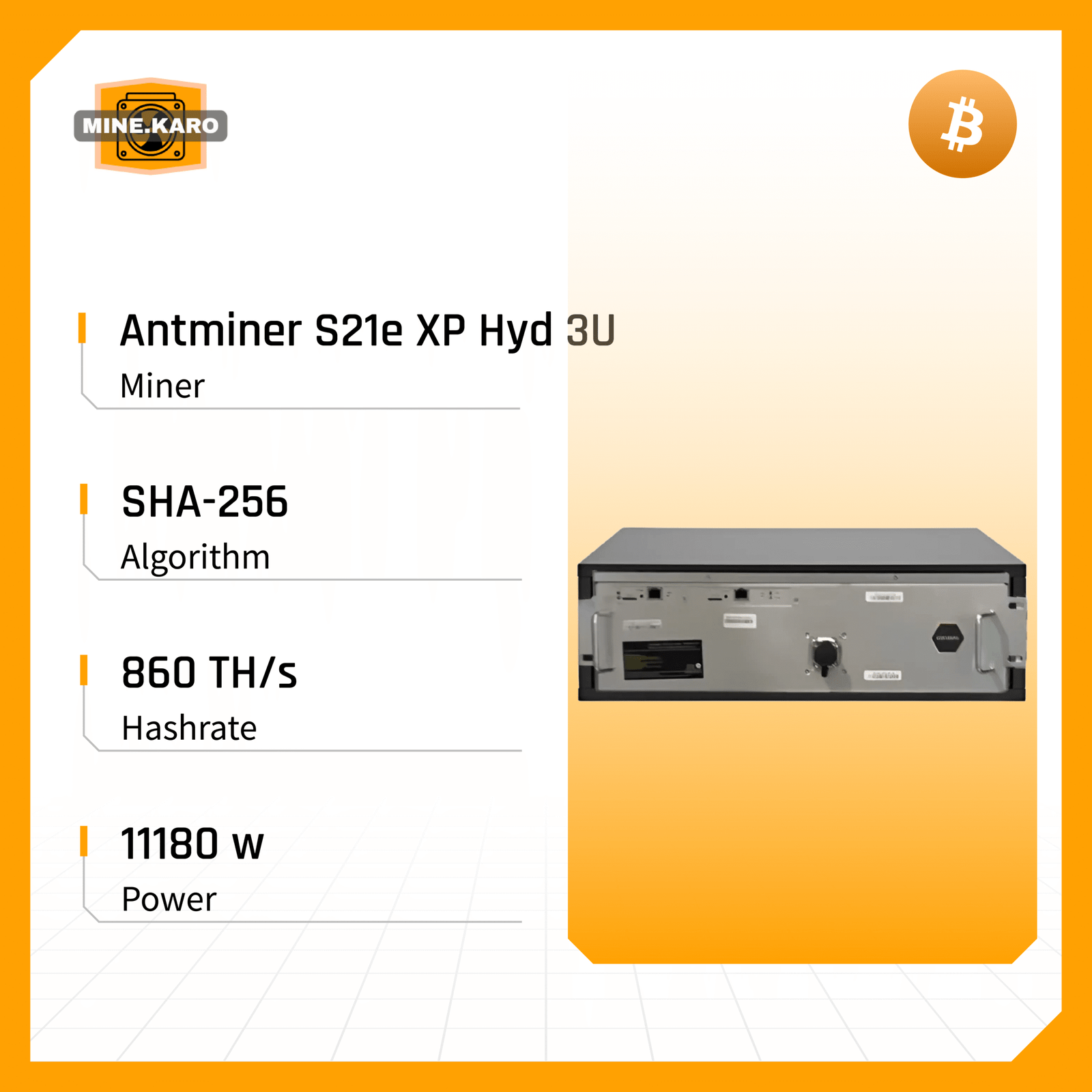 Antminer S21e XP Hyd 3U