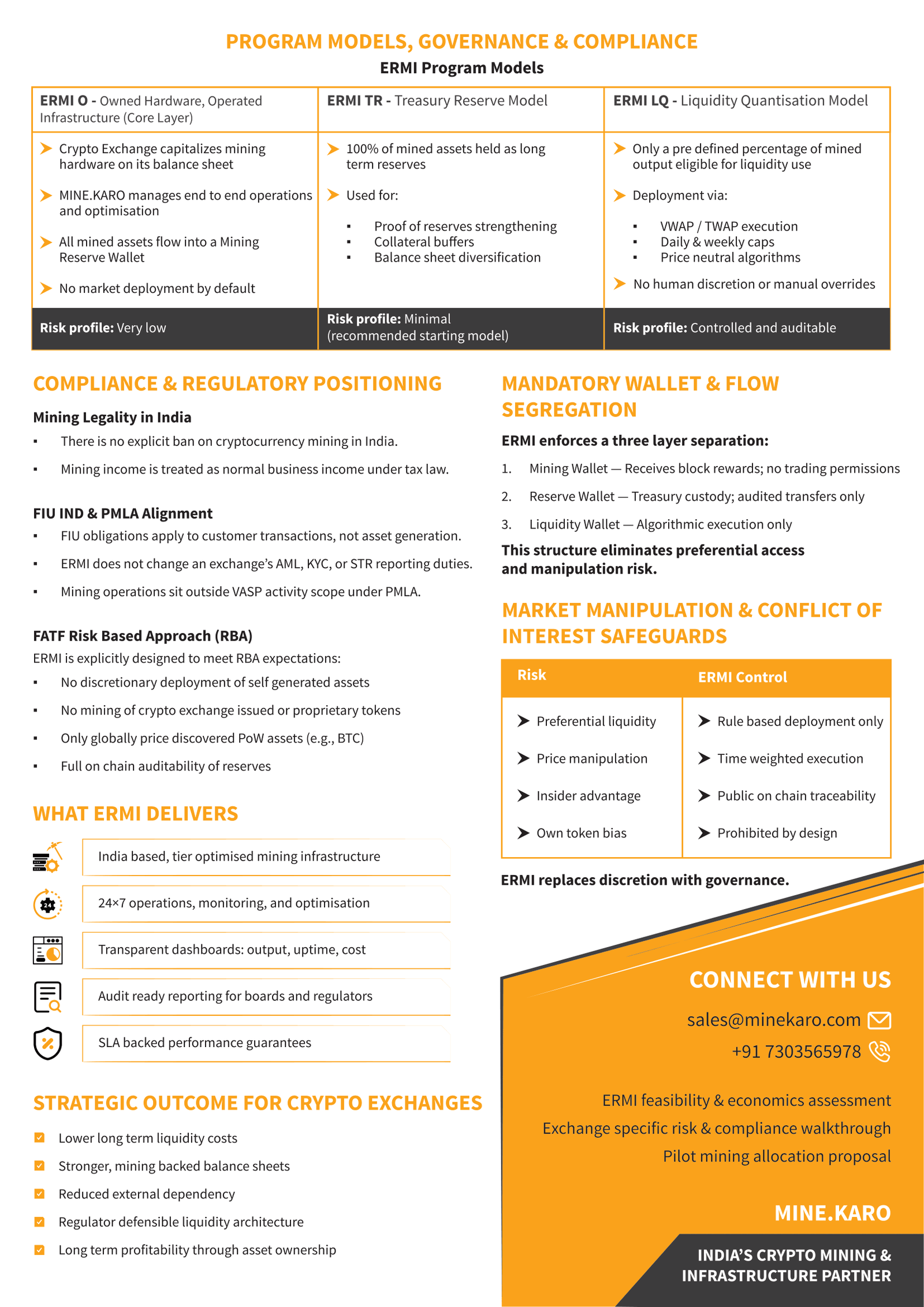 ERMI Crypto Exchanage liquidity